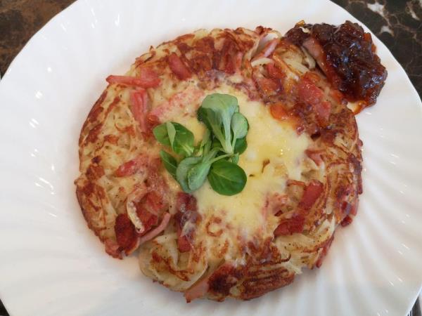 Bacon and Raclette Rosti