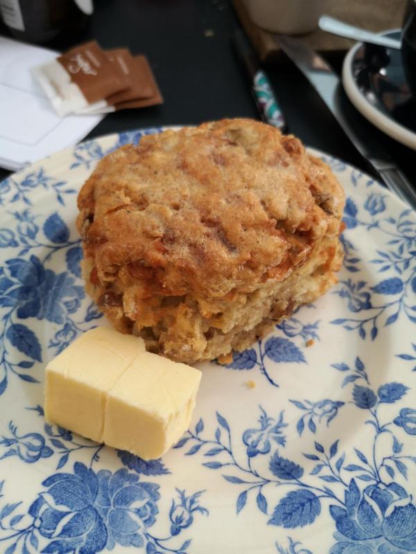 cheese and walnut scone